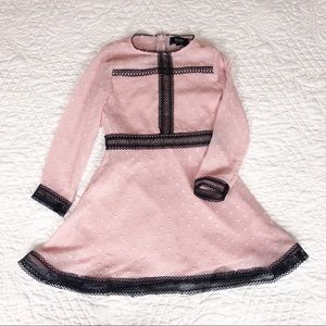 4T - premium quality dress, pink, long sleeves
